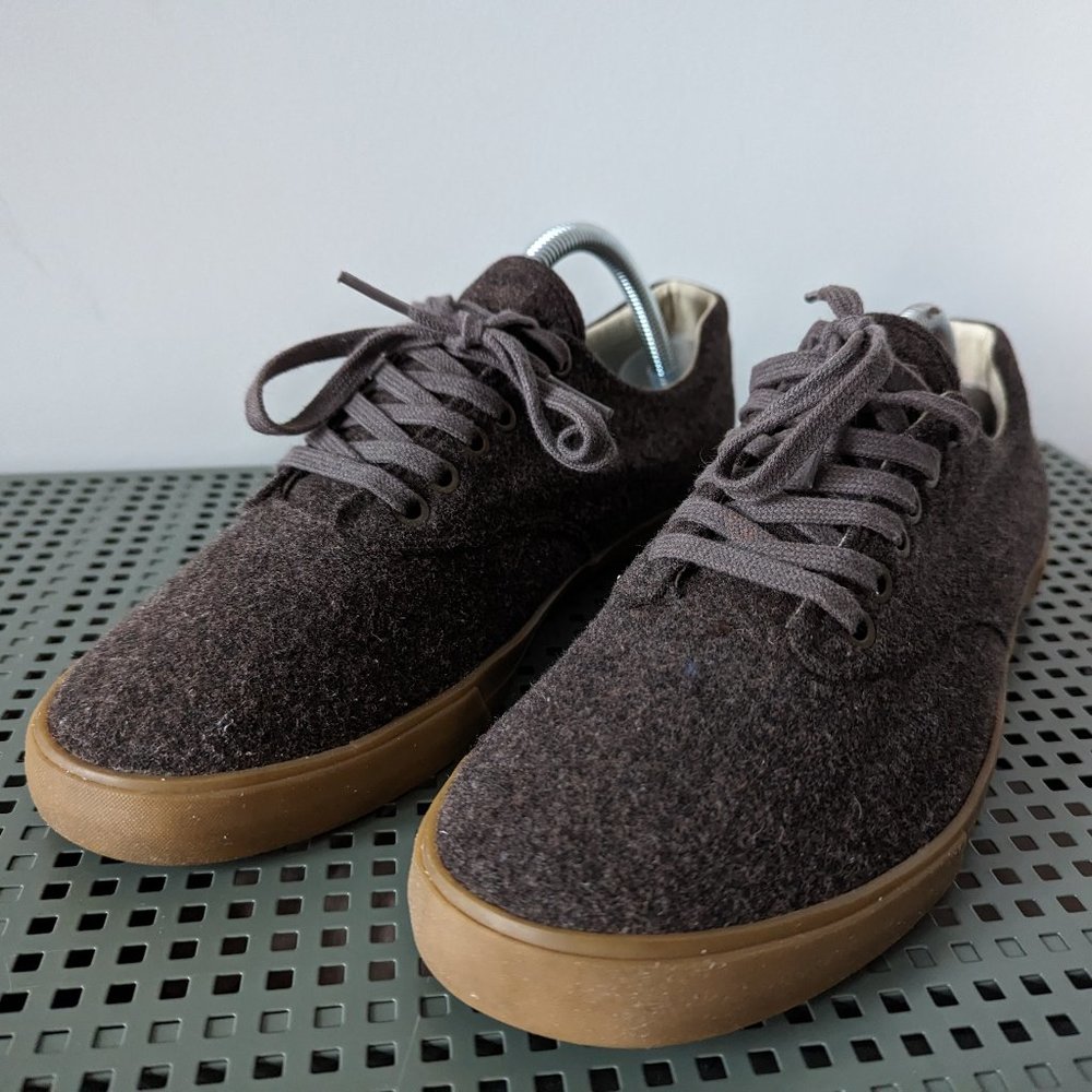 SeaVees / Grayers Hermosa Plimsoll  - Wool Flannel Shoes - Mens Size 9.5